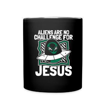 Christ Christianisme OVNI Extraterrestre Jésus - Mug uni - noir - Devant
