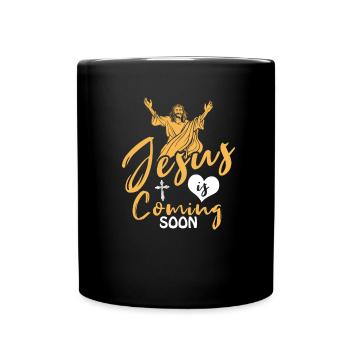 Christianisme chrétien Jésus revient bientôt - Mug uni - noir - Devant