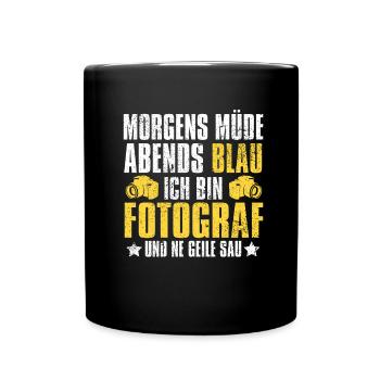 Fotograf Fotografie Kamera - Tasse einfarbig - Schwarz - Vorne
