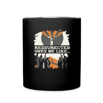 Christ Christianity Resurrection - Full Colour Mug - black - Front