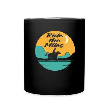 Horse Equestrian Sport Endurance Riding - Full Colour Mug - black - Front