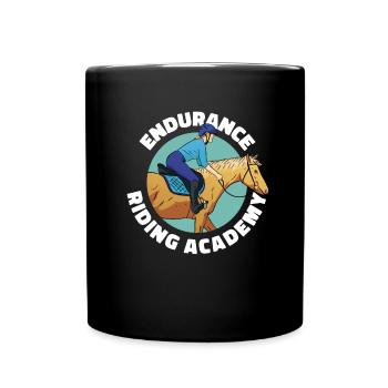 Horse Equestrian Sport Endurance Riding - Full Colour Mug - black - Front