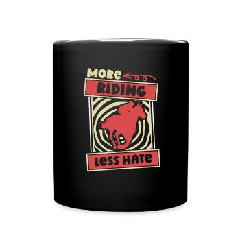 Horse Equestrian Sports Fun Endurance Riding - Full Colour Mug - black - Front