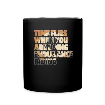 Horse Equestrian Sports Funny Endurance Riding - Full Colour Mug - black - Front