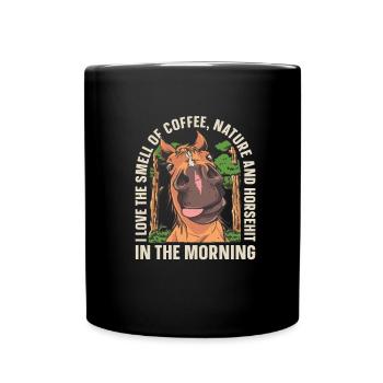 Cheval Sports équestres Café Endurance Équitation - Mug uni - noir - Devant