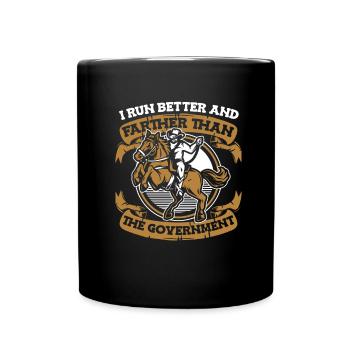 Horse Equestrian Sarcastic Endurance Riding - Full Colour Mug - black - Front
