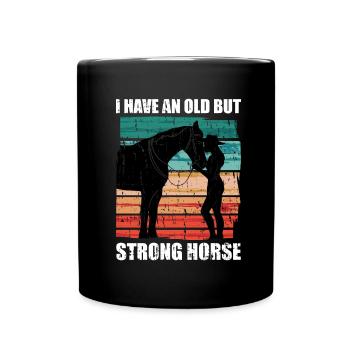 Horse Equestrian Sports Fun Endurance Riding - Full Colour Mug - black - Front