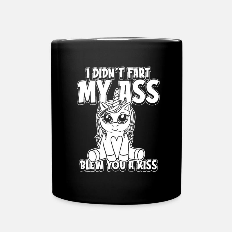 Einhorn Unicorn - Tasse einfarbig - Schwarz