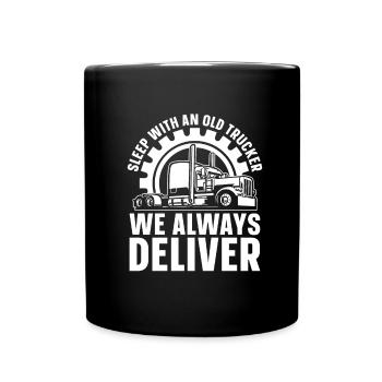Lkw Fahrer Trucker Lastwagenfahrer Alt - Tasse einfarbig - Schwarz - Vorne