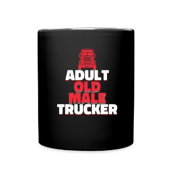 Lkw Fahrer Trucker Lastwagenfahrer Alt - Tasse einfarbig - Schwarz - Vorne