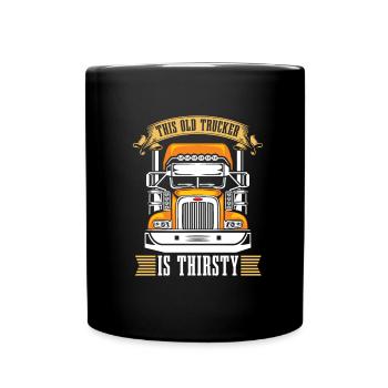 Lkw Fahrer Trucker Lastwagenfahrer Alt - Tasse einfarbig - Schwarz - Vorne