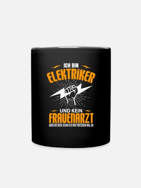 Elektriker elektroinstallateur elektrizität - Tasse einfarbig - Schwarz