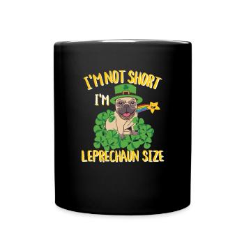 Je ne suis pas court Je suis Leprechaun Taille Carlin de Patrick - Mug uni - noir - Devant