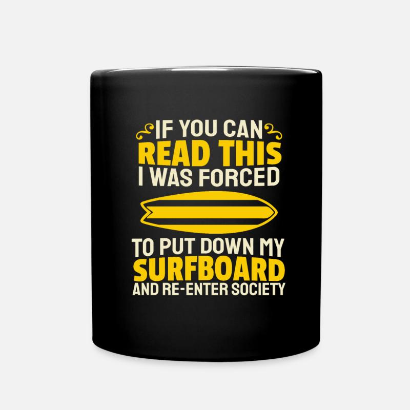 Surfer Surfen - Tasse einfarbig - Schwarz