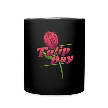 Tulpen Lustig Tulpen - Tasse einfarbig - Schwarz - Vorne