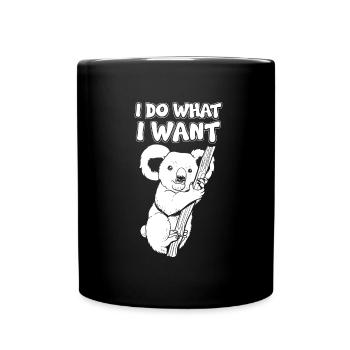 Je me fiche du koala - Mug uni - noir - Devant