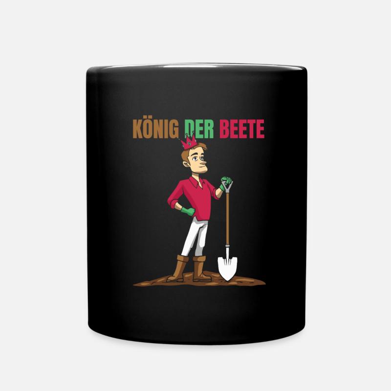 Hobbygärtner Garten König - Tasse einfarbig - Schwarz