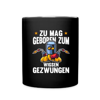 Schweißer Schlosser Cool Schweier - Tasse einfarbig - Schwarz - Vorne