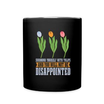 Tulips Cute Tulips - Full Colour Mug - black - Front