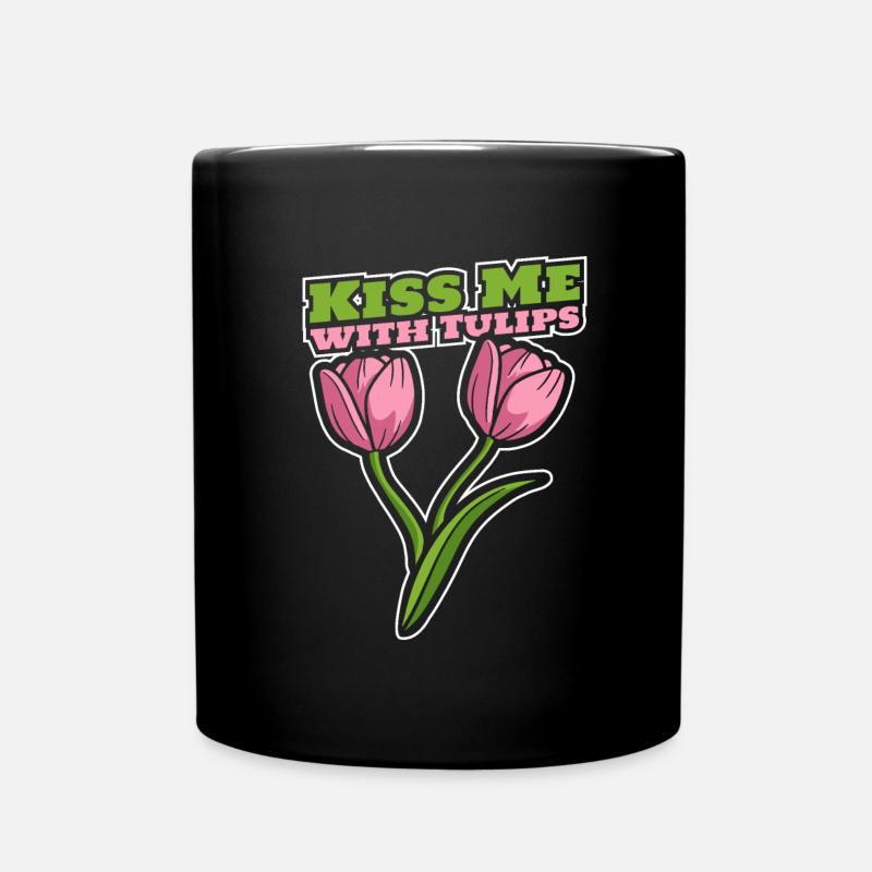 Tulpen Küsse Tulpen - Tasse einfarbig - Schwarz
