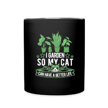 Jardinier amateur Jardin Chat - Mug uni - noir - Devant