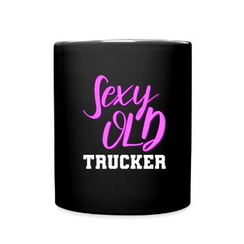 Truck Driver Trucker Truck Driver Sexy - Full Colour Mug - black - Front