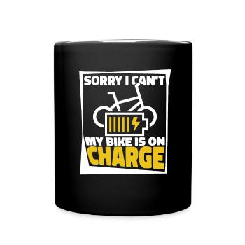 E Bike Electric Bike Battery - Full Colour Mug - black - Front