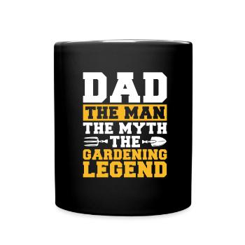 Hobbygärtner Garten Vater Gärtnerischer Vater - Tasse einfarbig - Schwarz - Vorne