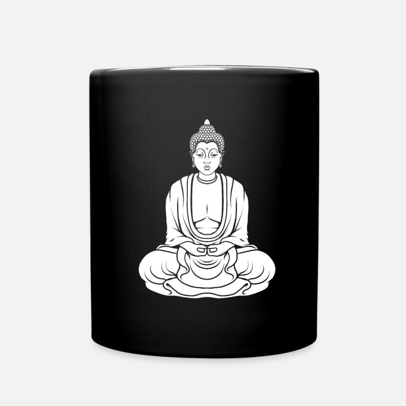 Buddha Buddhist - Tasse einfarbig - Schwarz