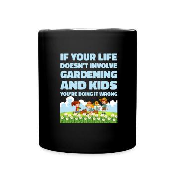 Hobbygärtner Garten Mutter Gärtnerische Mama - Tasse einfarbig - Schwarz - Vorne