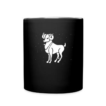 Icône Bélier - Mug uni - noir - Devant