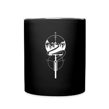 Rennrad Radsport Radsportler - Tasse einfarbig - Schwarz - Vorne