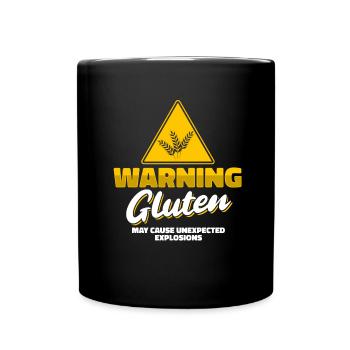 Gluten-free humor - Full Colour Mug - black - Front