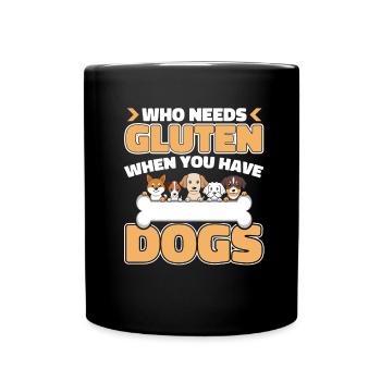 Gluten-free dogs - Full Colour Mug - black - Front