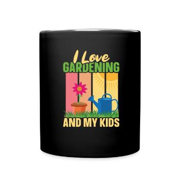 Hobbygärtner Garten Mutter Gärtnerische Mama - Tasse einfarbig - Schwarz - Vorne