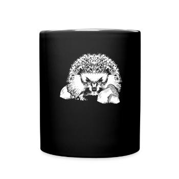 Porcupine Acorn - Full Colour Mug - black - Front