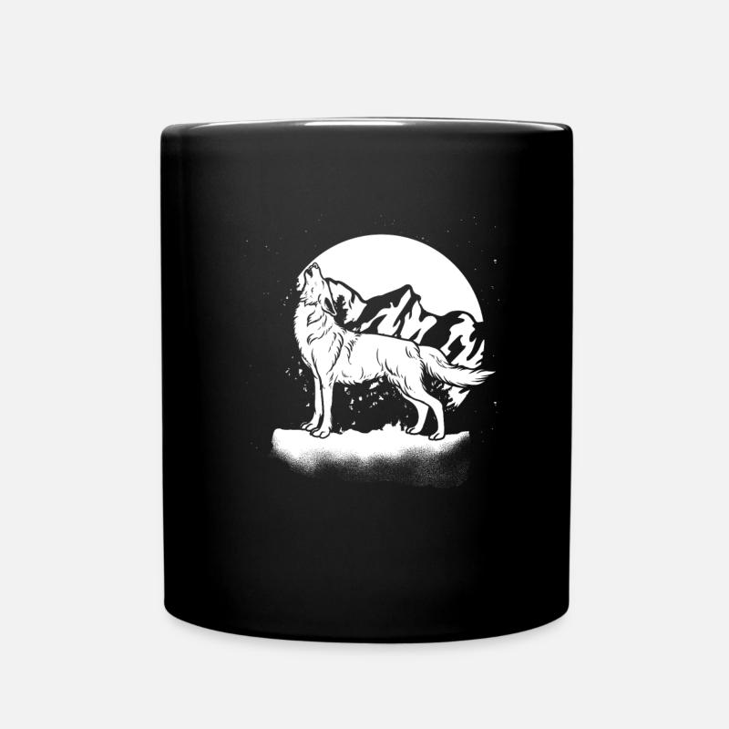 Wolf Berg - Tasse einfarbig - Schwarz