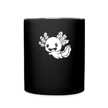 Axolotl Niedlich - Tasse einfarbig - Schwarz - Vorne