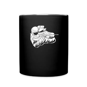 Paintball - Tasse einfarbig - Schwarz - Vorne