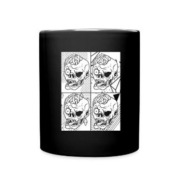 Zombie Halloween Skull - Full Colour Mug - black - Front