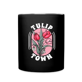 Tulips City Tulips - Full Colour Mug - black - Front