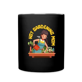 Hobbygärtner Garten Mutter Gärtnerische Mama - Tasse einfarbig - Schwarz - Vorne