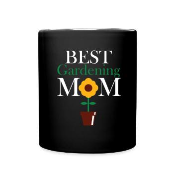 Hobbygärtner Garten Mutter Gärtnerische Mama - Tasse einfarbig - Schwarz - Vorne