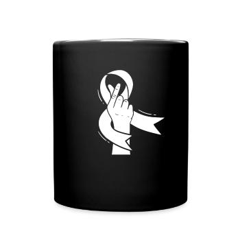 Brustkrebs Hand - Tasse einfarbig - Schwarz - Vorne