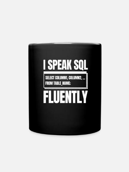 Développeur Codeur Programmeur SQL - Mug uni - noir