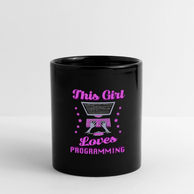 Developer Coder Programmer Girl Full Colour Mug