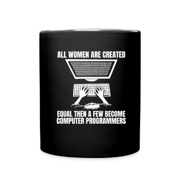 Developer Coder Programmer Funny - Full Colour Mug - black - Front