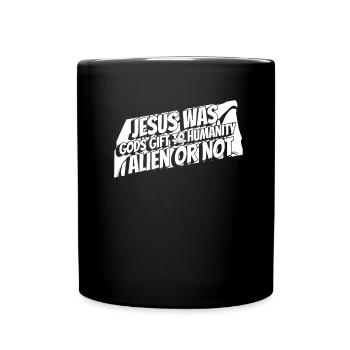 Christ Christianisme Humour Extraterrestre Jésus - Mug uni - noir - Devant