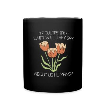 Tulpen Lustig - Tasse einfarbig - Schwarz - Vorne