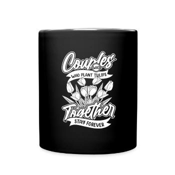Tulips Pair - Full Colour Mug - black - Front